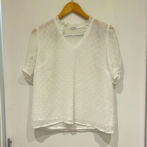 Summer breezy white top